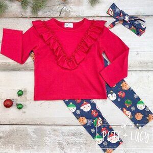 Pete & Lucy Trim The Tree Pant Set